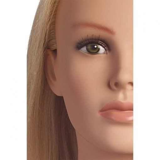 Konkursinė manekeno galva 100% natūraliais plaukais DENISE, 70cm