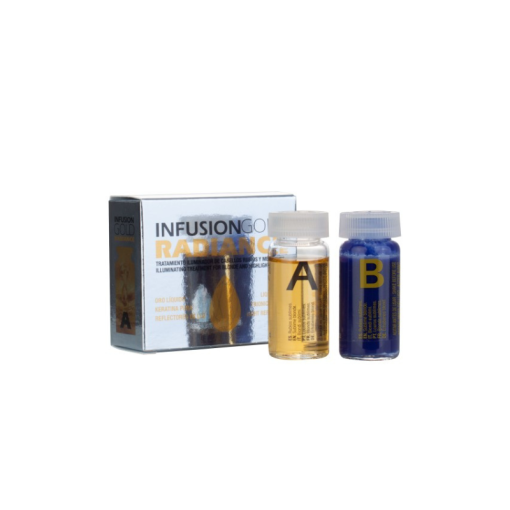 Matus stiprinošs un dzelteno nokrāsu neitralizējošais līdzeklis Infusion Gold A+B Radiance TAHE, 2 x 10 ml