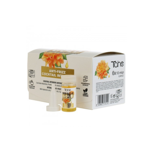 Matu izlīdzinošs kokteilis Anti-frizz Miracle Gold TAHE, 6 x 10 ml