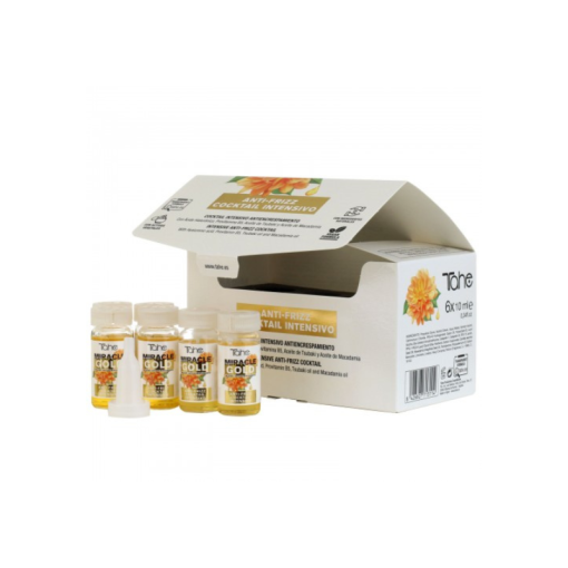 Matu izlīdzinošs kokteilis Anti-frizz Miracle Gold TAHE, 6 x 10 ml - Image 2