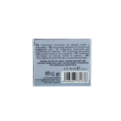 Matus stiprinošs un dzelteno nokrāsu neitralizējošais līdzeklis Infusion Gold A+B Radiance TAHE, 2 x 10 ml - Image 3