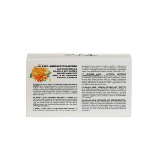 Matu izlīdzinošs kokteilis Anti-frizz Miracle Gold TAHE, 6 x 10 ml - Image 4